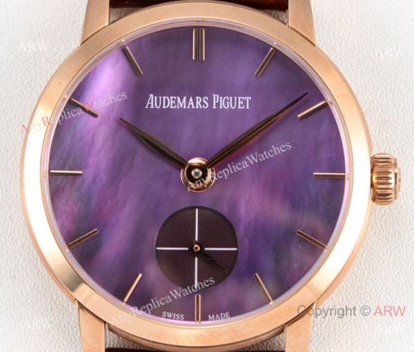 Super Clone Audemars Piguet Jules Audemars Swiss 3090 Watch Rose Gold Purple Dial Super Clone Audemars Piguet Jules Audemars Swiss 3090 Watch Rose Gold Purple Dial