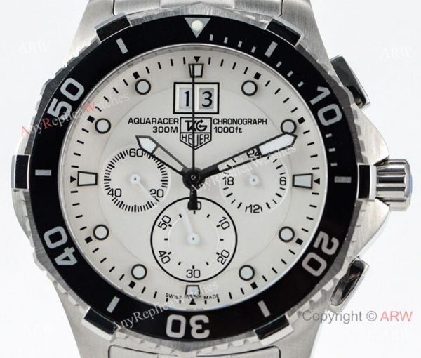 Swiss Replica Tag Heuer Aquaracer 300m QUARTZ Watch Stianless Steel White Dial Swiss Replica Tag Heuer Aquaracer 300m QUARTZ Watch Stianless Steel White Dial