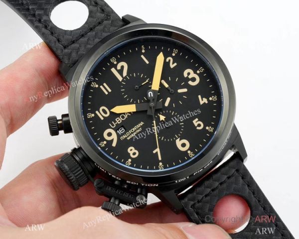 High Quality U Boat U-7750-55 Flightdeck Watch Black Case Yellow Markers High Quality U Boat U-7750-55 Flightdeck Watch Black Case Yellow Markers