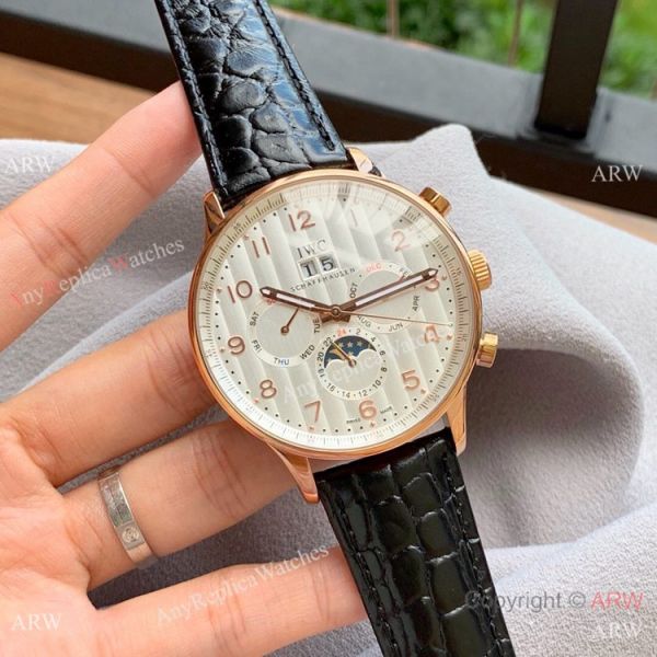 Copy IWC Portofino Grand Complication SS White Dial Watch Best Quality Copy IWC Portofino Grand Complication SS White Dial Watch Best Quality
