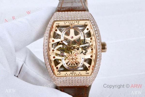 Clone Franck Muller Vanguard Yachting Anchor Skeleton Diamond Watch ARW Watches Clone Franck Muller Vanguard Yachting Anchor Skeleton Diamond Watch ARW Watches
