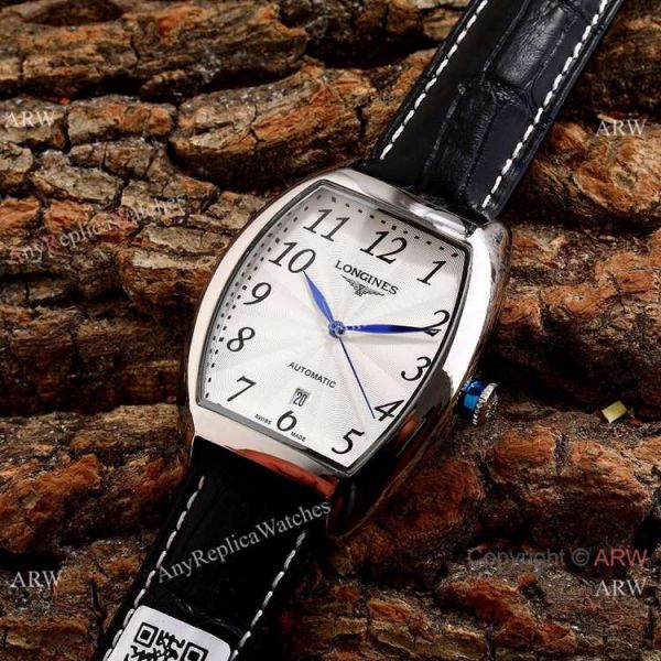 Copy Longines Evidenza Men Watches Black Dial Black Leather Strap Copy Longines Evidenza Men Watches Black Dial Black Leather Strap