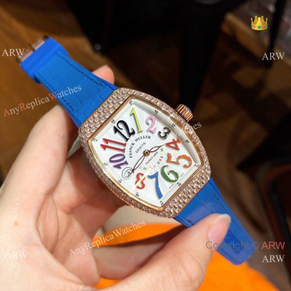 Replica Franck Muller Vanguard Women Watches Rose Gold Diamond Swiss Quartz Replica Franck Muller Vanguard Women Watches Rose Gold Diamond Swiss Quartz
