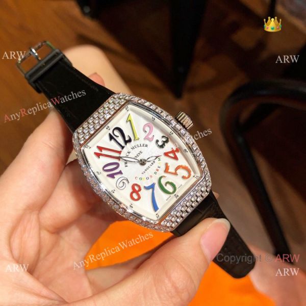 Swiss Quality Franck Muller Vanguard Replica Watch Stainless Steel Diamond 32mm Swiss Quality Franck Muller Vanguard Replica Watch Stainless Steel Diamond 32mm