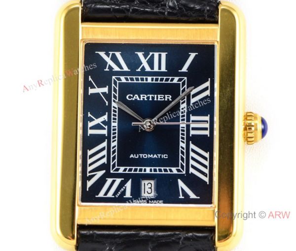(ER) Cartier Tank Solo W5200027 Automatic Black Roman Dial Watches Super Clone (ER) Cartier Tank Solo W5200027 Automatic Black Roman Dial Watches Super Clone
