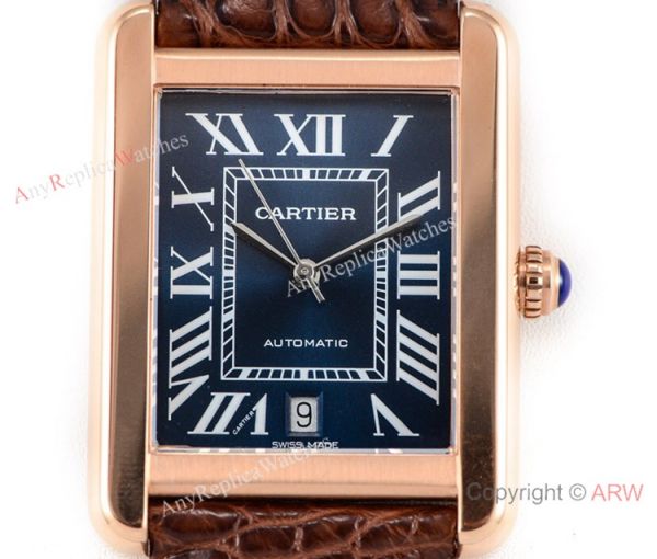 (ER) Cartier Tank Solo W5200027 Rose Gold Black Face Watch Swiss Grade 1 (ER) Cartier Tank Solo W5200027 Rose Gold Black Face Watch Swiss Grade 1
