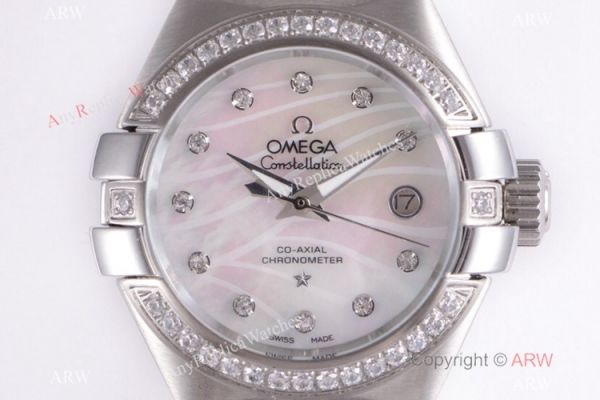 Swiss Copy Omega Constellation SS Mother of Pearl Dial Watch 27mm Ladies Swiss Copy Omega Constellation SS Mother of Pearl Dial Watch 27mm Ladies