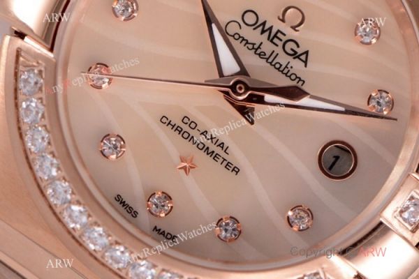 Swiss Copy Omega Constellation Rose Gold 27mm lady Watch 8521 Movement Swiss Copy Omega Constellation Rose Gold 27mm lady Watch 8521 Movement