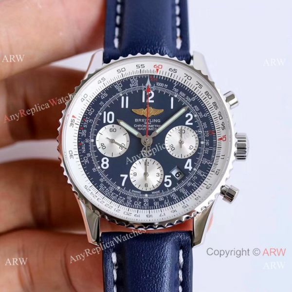 JF Factory Copy Breitling Navitimer 01 Automatic Chronograph Watch SS Blue Dial JF Factory Copy Breitling Navitimer 01 Automatic Chronograph Watch SS Blue Dial