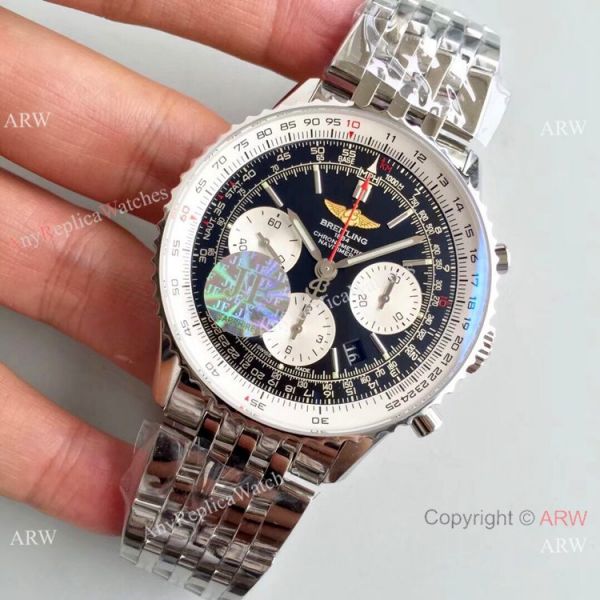 JF Factory Breitling Navitimer 01 Chronograph Copy Watch Stainless Steel Black Dial JF Factory Breitling Navitimer 01 Chronograph Copy Watch Stainless Steel Black Dial