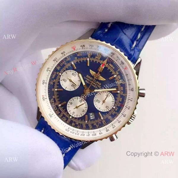 JF Factory Breitling Navitimer 01 Men Watch Blue Dial Two Tone JF Factory Breitling Navitimer 01 Men Watch Blue Dial Two Tone