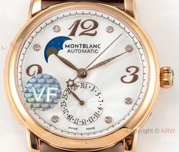 VF Factory Fake Montblanc Star Legacy Moon Rose Gold White Face Watch VF Factory Fake Montblanc Star Legacy Moon Rose Gold White Face Watch