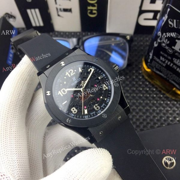 Copy Hublot Classic Fusion Skeleton Gray Gummy Strap Watches 2019 New Copy Hublot Classic Fusion Skeleton Gray Gummy Strap Watches 2019 New