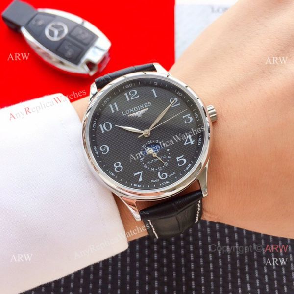 2019 Replica Longines Master Moon phase 40mm Watch Brown Leather Strap 2019 Replica Longines Master Moon phase 40mm Watch Brown Leather Strap