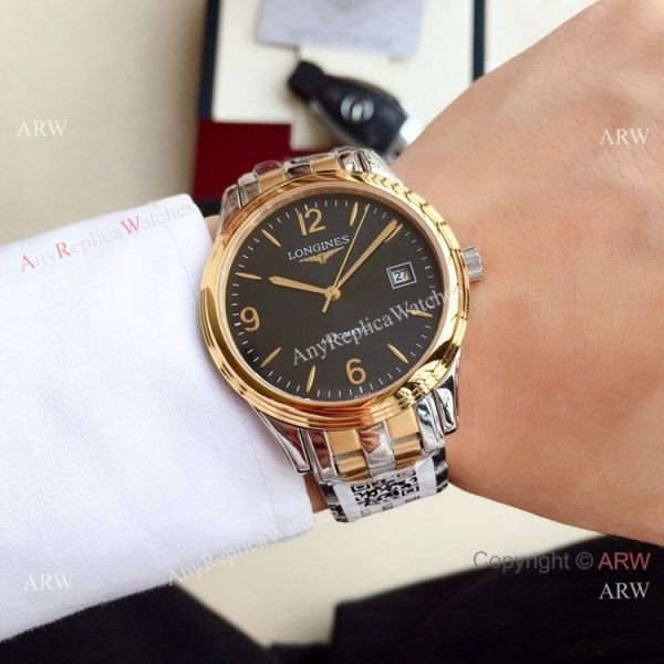 New Replica Longines Flagship 2-Tone Silver Dial Watches 40mm New Replica Longines Flagship 2-Tone Silver Dial Watches 40mm