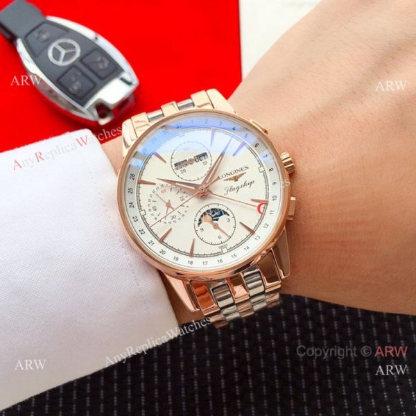 New Style Longines Perpetual Calendar Men Watches Stainless Steel White Dial New Style Longines Perpetual Calendar Men Watches Stainless Steel White Dial