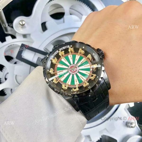 Roger Dubuis Excalibur Rddbex0495 Copy Watch Green White Face Roger Dubuis Excalibur Rddbex0495 Copy Watch Green White Face