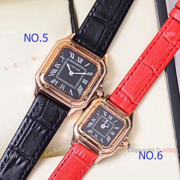 Copy Cartier Panthere de 2-Tone Black Face Quartz Watch 27mm 22mm Copy Cartier Panthere de 2-Tone Black Face Quartz Watch 27mm 22mm