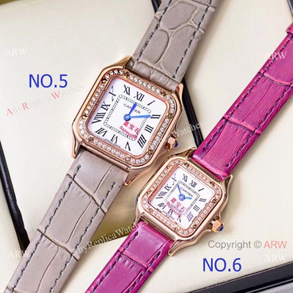 Copy Cartier Panthere Yellow Gold White Roman Dial Watch Quartz Copy Cartier Panthere Yellow Gold White Roman Dial Watch Quartz