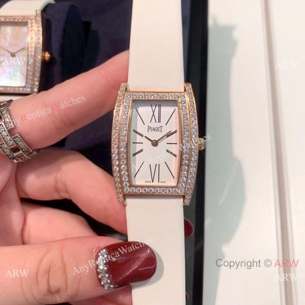 Copy Piaget Limelight Tonneau Rose Gold diamond Watch 27mm Copy Piaget Limelight Tonneau Rose Gold diamond Watch 27mm