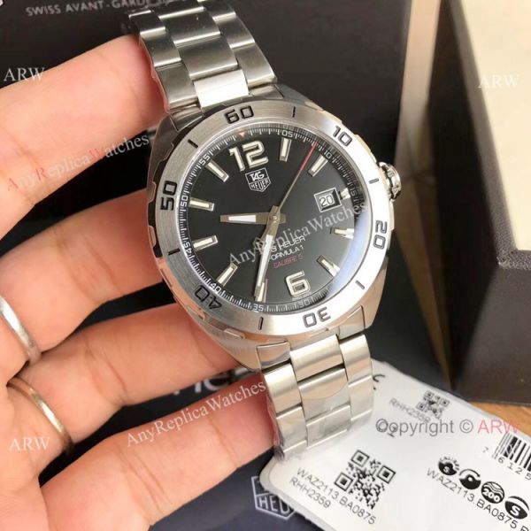 Swiss Tag Heuer Formula 1 CALIBRE 5 Bracelet Stainless Steel Black Face Swiss Tag Heuer Formula 1 CALIBRE 5 Bracelet Stainless Steel Black Face