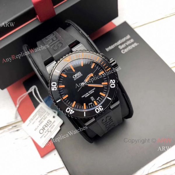 Swiss Fake Oris Aquis Automatic Watch Black Case Sapphire glass Swiss Fake Oris Aquis Automatic Watch Black Case Sapphire glass