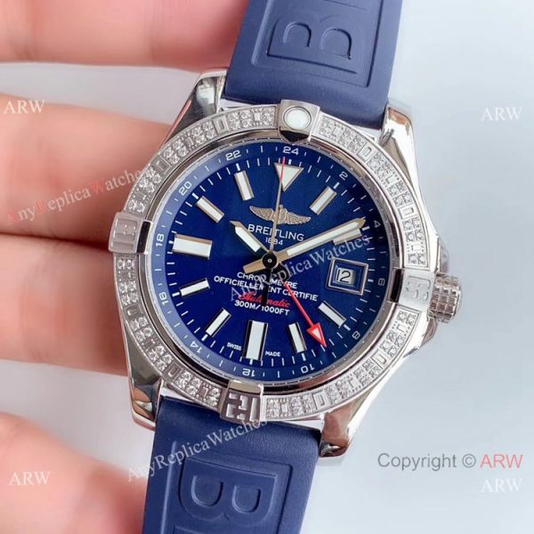 Noob Factory V2 Breitling Avenger II GMT Diamond Bezel / Best Replica Watches China Noob Factory V2 Breitling Avenger II GMT Diamond Bezel / Best Replica Watches China