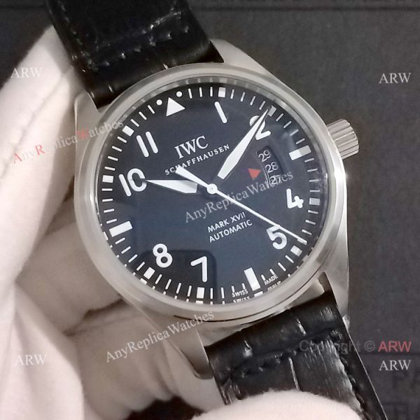 High Quality IWC Big Pilots Mark XVII Watch Black Dial Black Leather Strap High Quality IWC Big Pilots Mark XVII Watch Black Dial Black Leather Strap