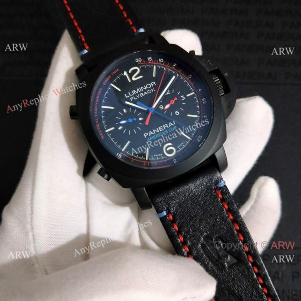 Copy Panerai PAM725 Luminor Amercias Cup Flyback Watch Blacksteel Copy Panerai PAM725 Luminor Amercias Cup Flyback Watch Blacksteel