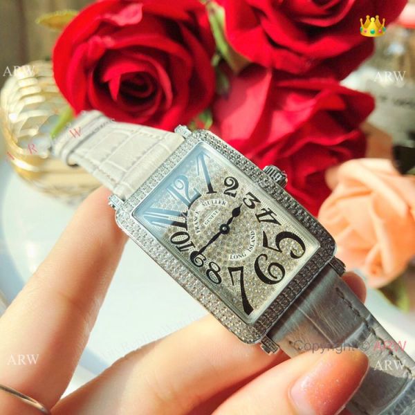 New Copy Franck Muller Long Island Ss Iced Out Diamond Watch 26mm New Copy Franck Muller Long Island Ss Iced Out Diamond Watch 26mm