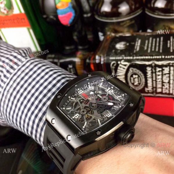 Richard Mille RM012 Rose Gold Rubber Strap Watch Swiss Quality Richard Mille RM012 Rose Gold Rubber Strap Watch Swiss Quality