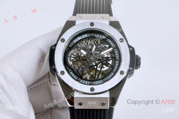 New Fake Hublot Geneve Big Bang Skeleton Watch Red Inner Rubber Strap New Fake Hublot Geneve Big Bang Skeleton Watch Red Inner Rubber Strap