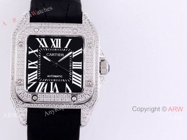 Buy Replica Cartier Santos Diamond Automatic Wrist SS Chocolate Dial Buy Replica Cartier Santos Diamond Automatic Wrist SS Chocolate Dial