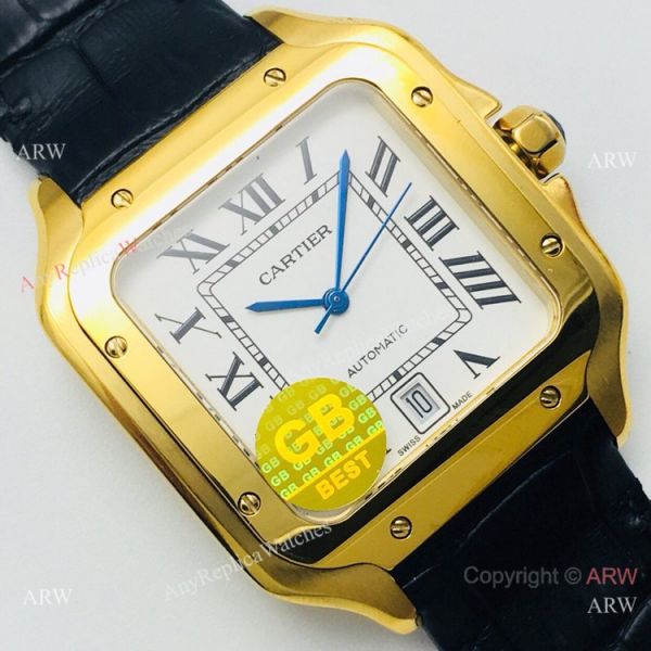 (GB) 2019 New Cartier Santos Yellow Gold Watch AAA Swiss Replica (GB) 2019 New Cartier Santos Yellow Gold Watch AAA Swiss Replica