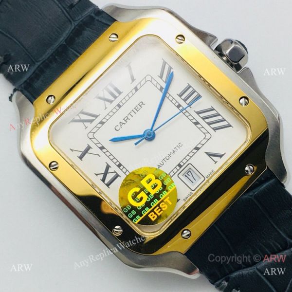 (GB) Swiss Copy Cartier Santos 2-Tone Mens Watch 2019 New (GB) Swiss Copy Cartier Santos 2-Tone Mens Watch 2019 New