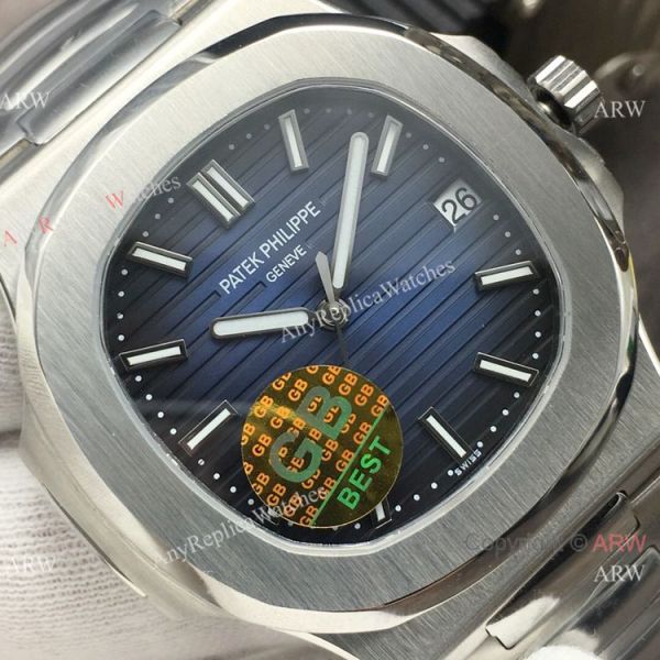Swiss Grade Replica Patek Philippe Nautilus Blue Dial Watch GB Factory Swiss Grade Replica Patek Philippe Nautilus Blue Dial Watch GB Factory
