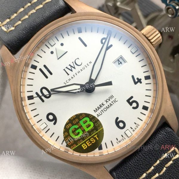 Swiss Grade Copy IWC Big Pilots Spitfire Bronze White Dial Watch Swiss Grade Copy IWC Big Pilots Spitfire Bronze White Dial Watch