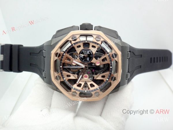 New Audemars Piguet Royal Oak Offshore Limited Edition Watch Rose Gold Bezel New Audemars Piguet Royal Oak Offshore Limited Edition Watch Rose Gold Bezel