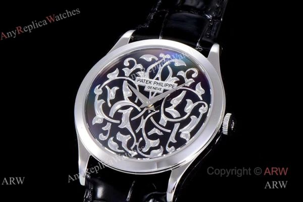 New Patek Philippe 5088 Calatrava Engraved Black Dial Replica Watches New Patek Philippe 5088 Calatrava Engraved Black Dial Replica Watches