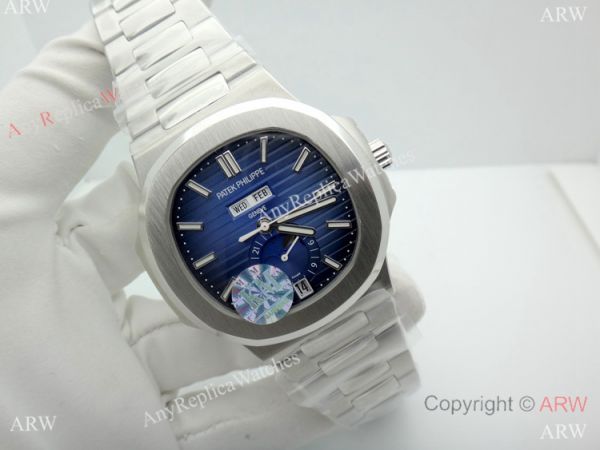 Swiss 324SC Patek Philippe Nautilus Moonphase Watch Stainless Steel Blue Face Swiss 324SC Patek Philippe Nautilus Moonphase Watch Stainless Steel Blue Face
