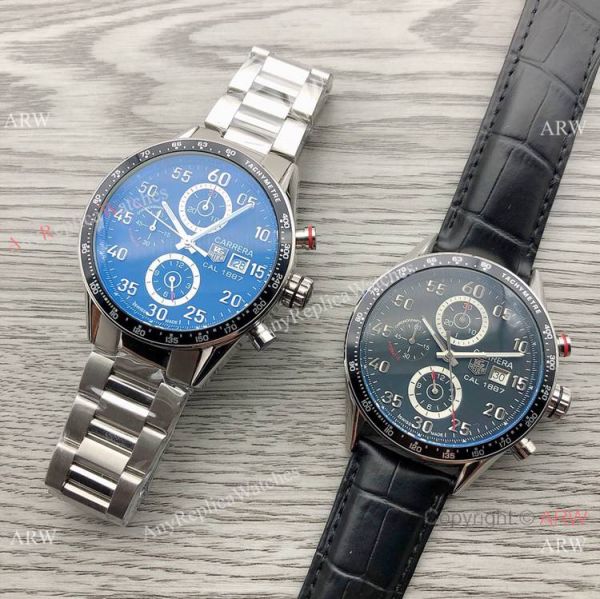 Clone TAG Heuer Carrera cal 1887 Stainless Steel Black Dial Watch Clone TAG Heuer Carrera cal 1887 Stainless Steel Black Dial Watch