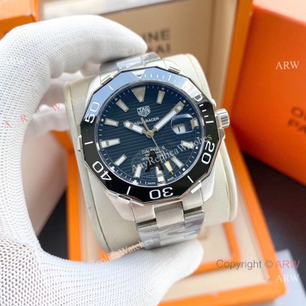 AAA Replica Tag Heuer Aquaracer Calibre 5 Blue Rubber Strap Watches AAA Replica Tag Heuer Aquaracer Calibre 5 Blue Rubber Strap Watches