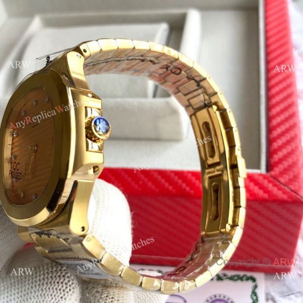 Yellow Gold Patek Philippe Nautilus Copy Watch Men Size Yellow Gold Patek Philippe Nautilus Copy Watch Men Size