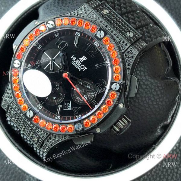 Swiss 7750 Hublot Big Bang Evolution Diamond Replica Watch All Black Swiss 7750 Hublot Big Bang Evolution Diamond Replica Watch All Black