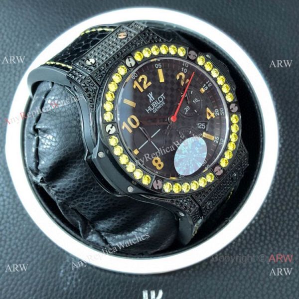 Swiss Copy Hublot Big Bang Evolution Yellow Diamond Watch 7750 Chronograph Movement Swiss Copy Hublot Big Bang Evolution Yellow Diamond Watch 7750 Chronograph Movement