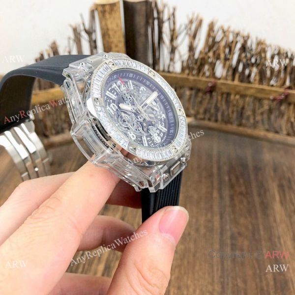 Big Bang Unico Diamond Bezel Hublot Transparent Watch New Replica Big Bang Unico Diamond Bezel Hublot Transparent Watch New Replica