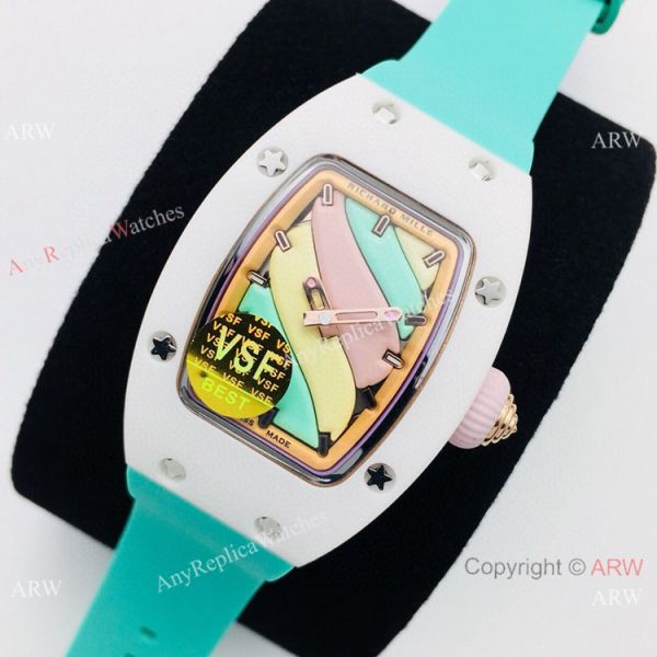 VS Factory Richard Mille AAA RM 07-03 Marshmallow BonBon Watch Green Rubber Strap VS Factory Richard Mille AAA RM 07-03 Marshmallow BonBon Watch Green Rubber Strap