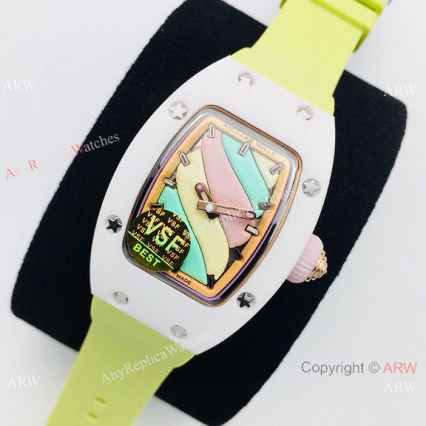 VS Factory Swiss Richard Mille RM07-03 BonBon Watch Ceramic Green Rubber Strap VS Factory Swiss Richard Mille RM07-03 BonBon Watch Ceramic Green Rubber Strap