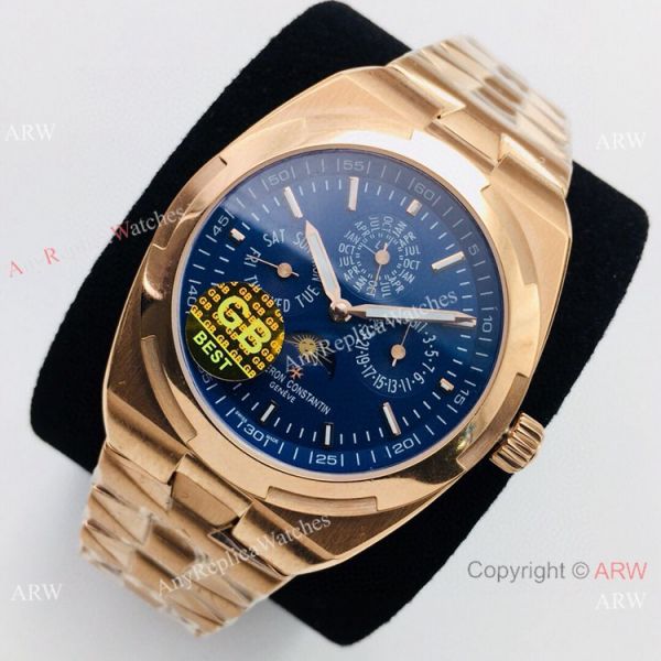 GB Factory Vacheron Constantin Overseas Perpetual Calendar Cal 1120QP Watch Rose Gold Blue Dial GB Factory Vacheron Constantin Overseas Perpetual Calendar Cal 1120QP Watch Rose Gold Blue Dial