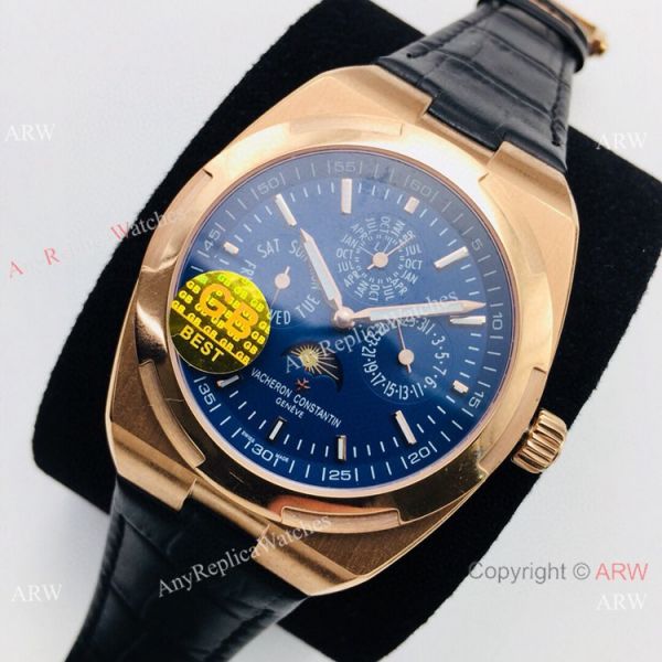 GB Factory Vacheron Constantin Overseas Perpetual Calendar Watch Blue Dial Leather Strap GB Factory Vacheron Constantin Overseas Perpetual Calendar Watch Blue Dial Leather Strap